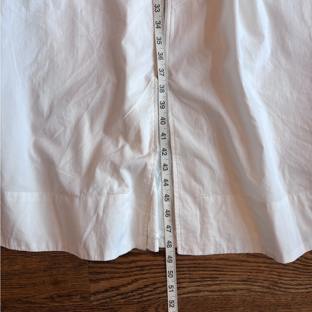 Anthropologie White Cotton Midi Dress NWT Smocked Waist Size Small Pockets Lined - Picture 6 of 11